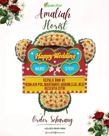 Papan Bunga Pernikahan Bobosan